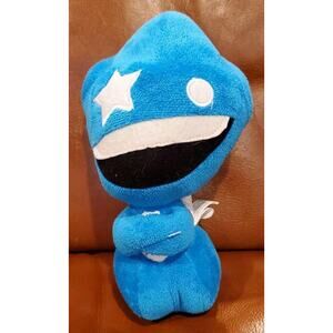 Rare 9" Crazy Bones Rufistar Plush Stuffed Animal Blue Alien Star Toy Comic HTF